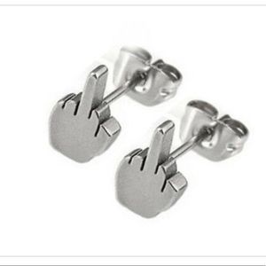 Stainless steel punk stud earrings